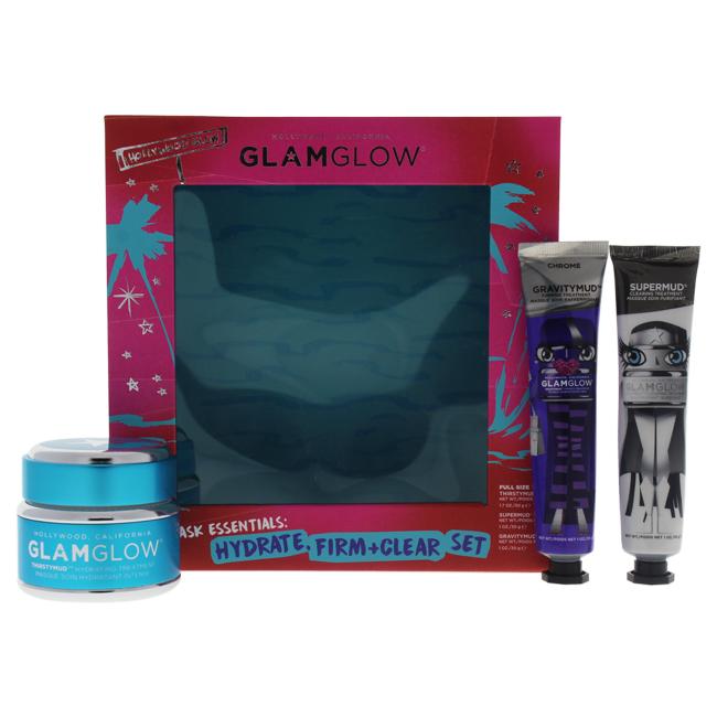 Mask Essentials Hydrate Firm And Clear Set By Glamglow For Women