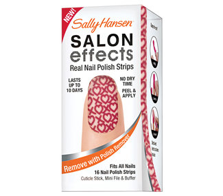 SALON EFFECTS REAL NAIL POLISH STRIPS (CROSS MY HEART) BY SALLY 