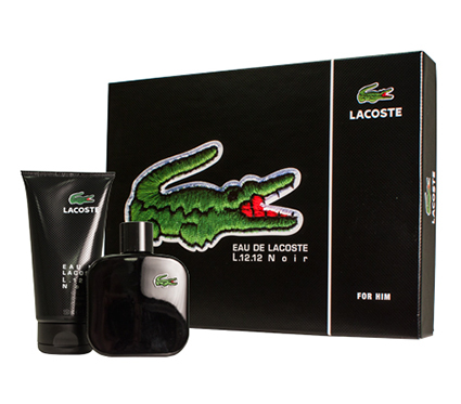 EAU DE LACOSTE L.12.12 NOIR FOR MEN BY LACOSTE GIFT SET