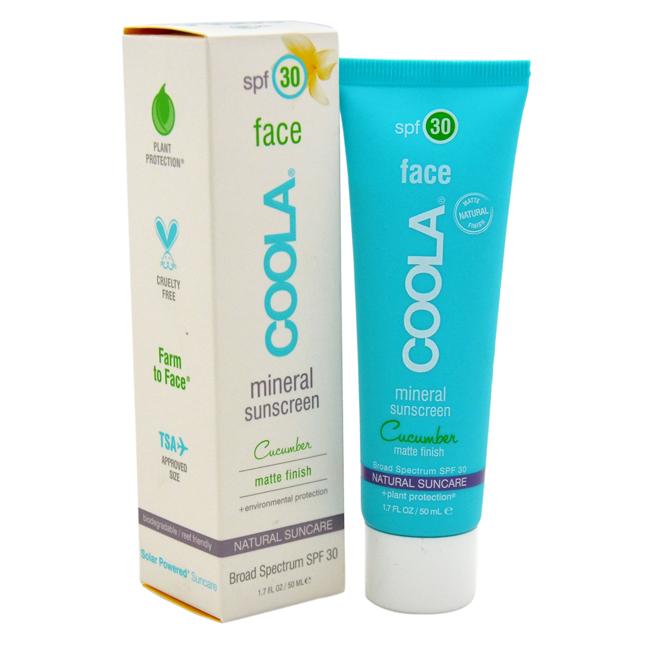 Mineral Face Sunscreen Matte Finish SPF 30 - Cucumber By Coola F