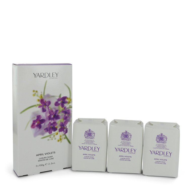 April Violets Perfume 3.5 oz 3 x 3.5 oz Soap