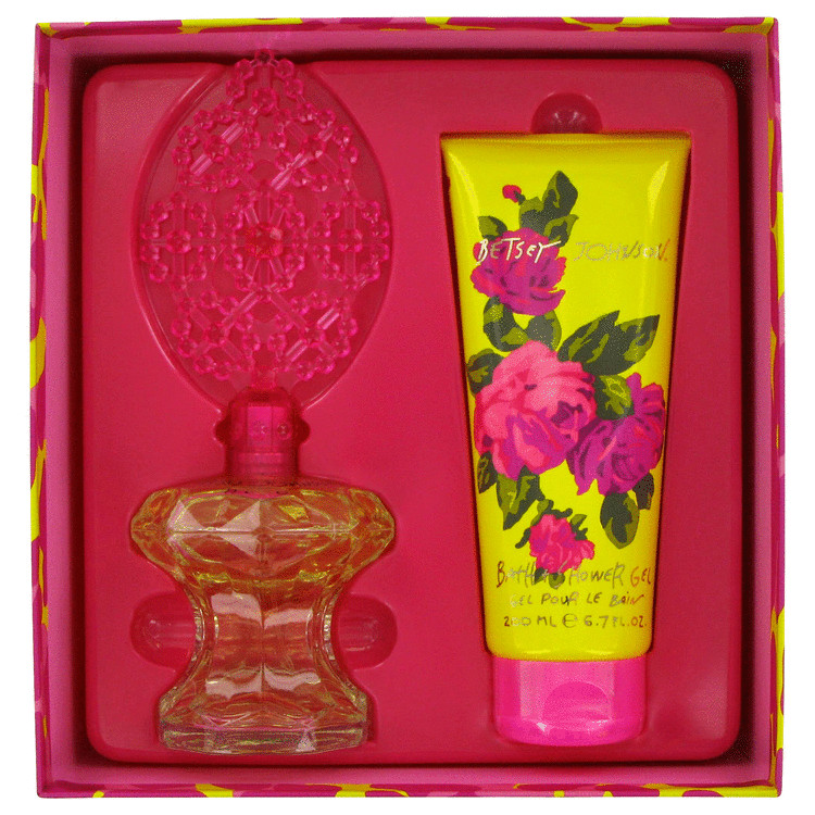 Betsey Johnson Perfume Gift Set - 3.4 oz Eau De Parfum Spray + 6